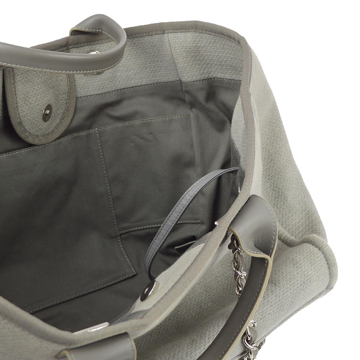 Chanel 2014-2015 Gray Medium Deauville Tote Shoulder Bag
