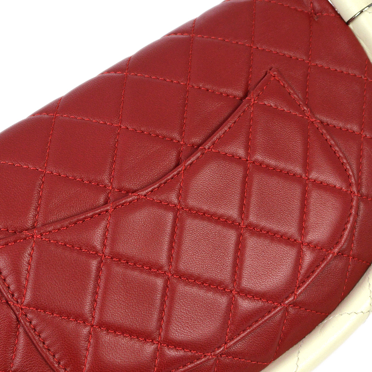 Chanel 2013-2014 Red Lambskin Hula Hoop Handbag