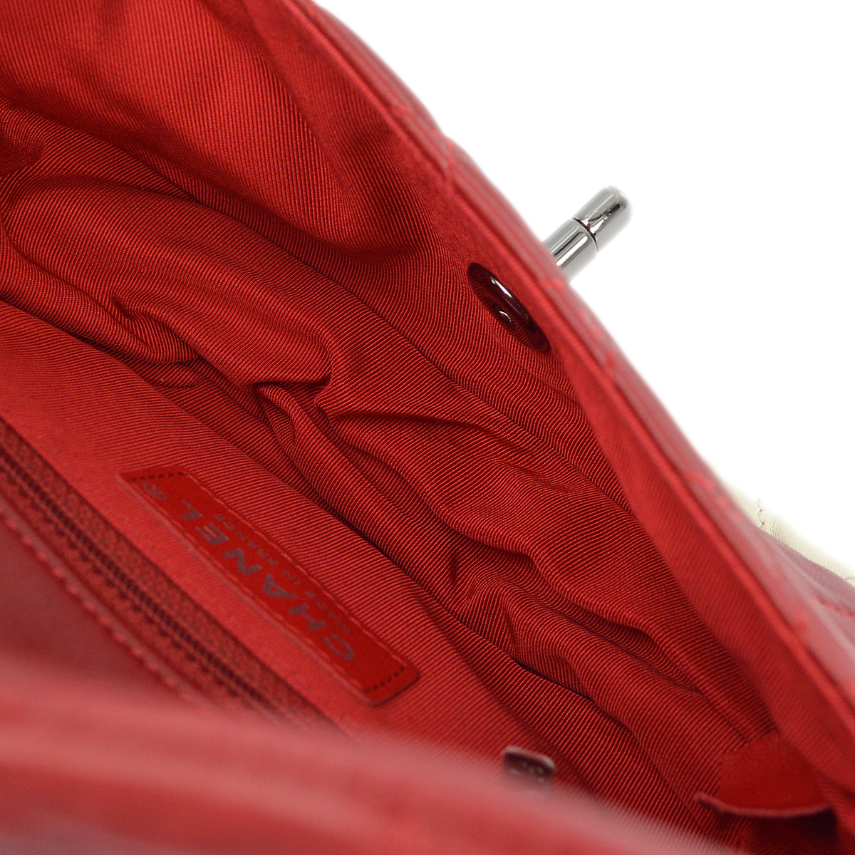 Chanel 2013-2014 Red Lambskin Hula Hoop Handbag