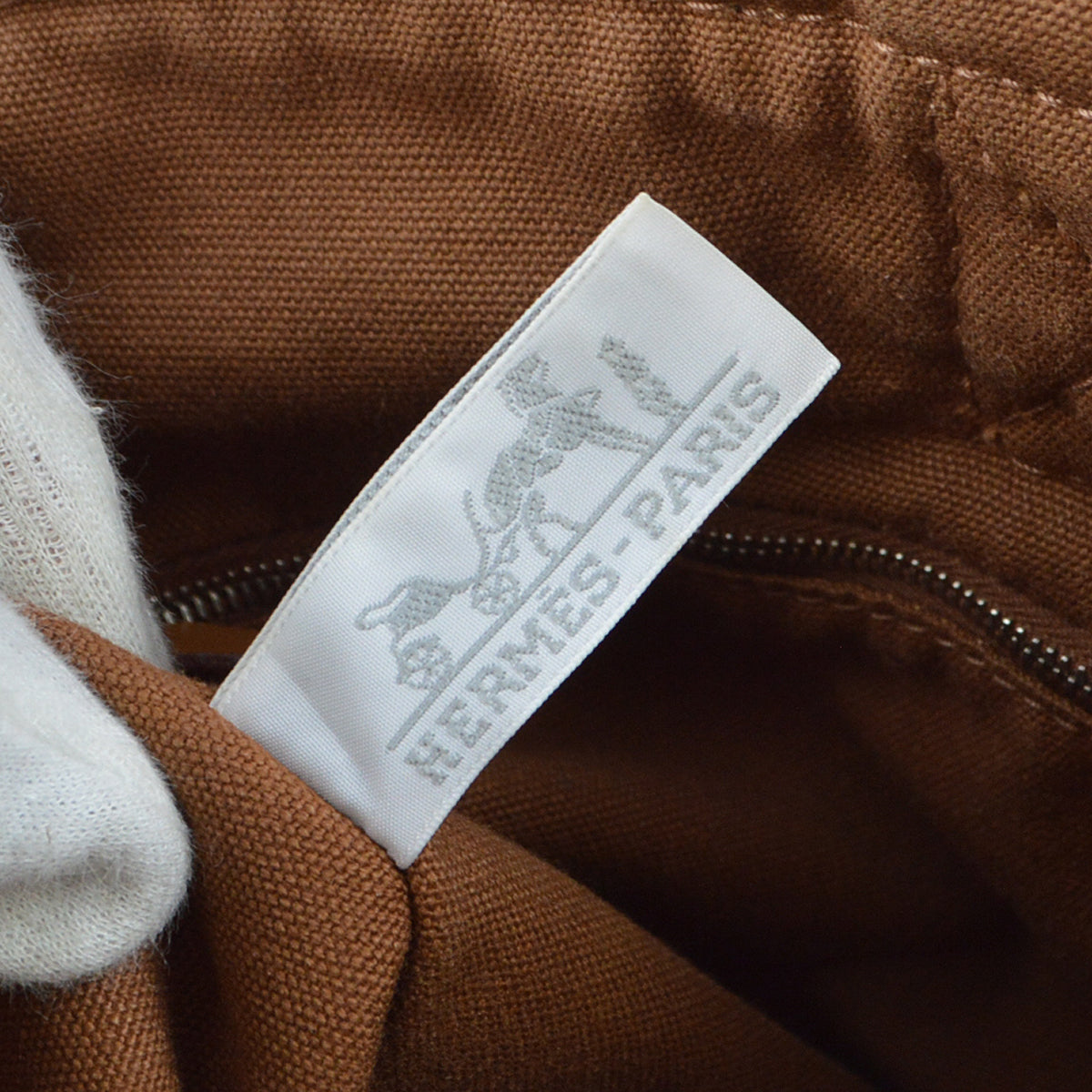 Hermes Brown Cellulose Tamur PM Handbag