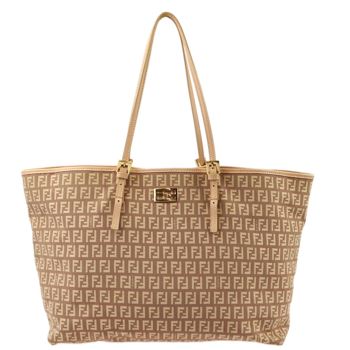 Fendi Pink Zucchino Roll Tote Handbag