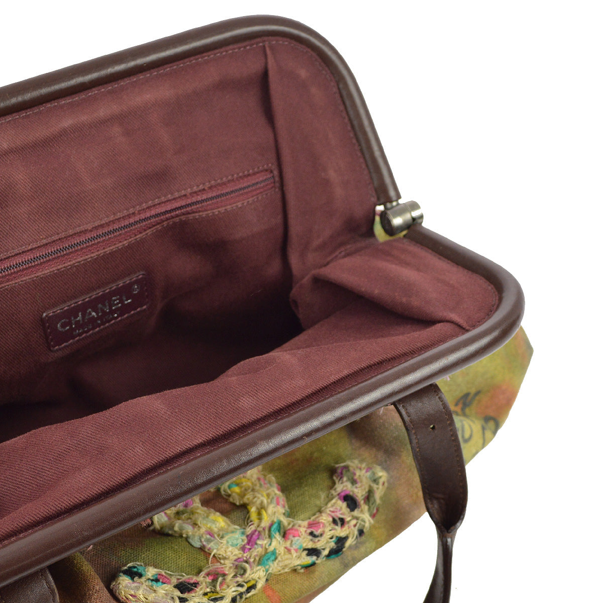 Chanel 2015-2016 Khaki Green Canvas Graffiti On The Pavement Tote Handbag