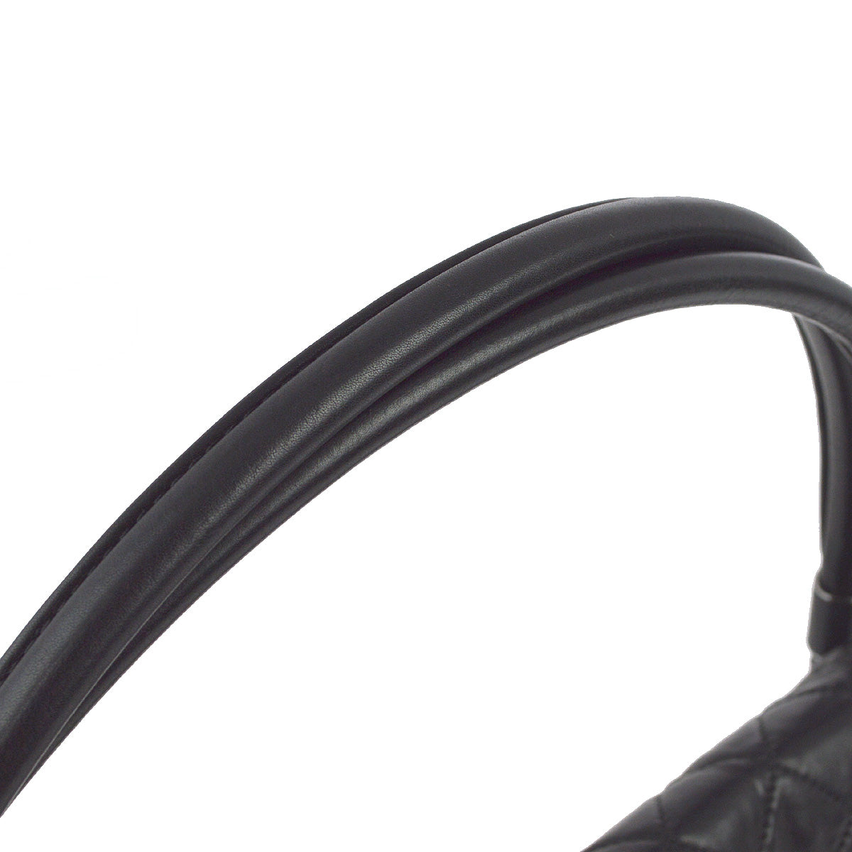 Chanel Black Lambskin Hula Hoop Large Handbag