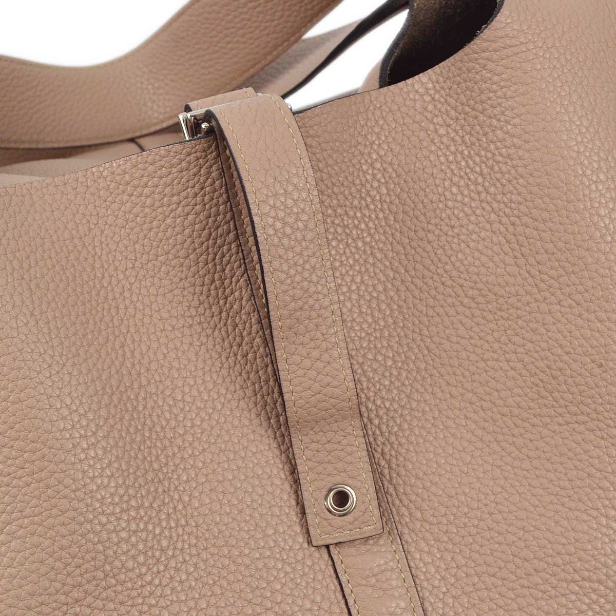 Hermes 2011 Gray Taurillon Clemence Picotin Lock 31 TGM Handbag