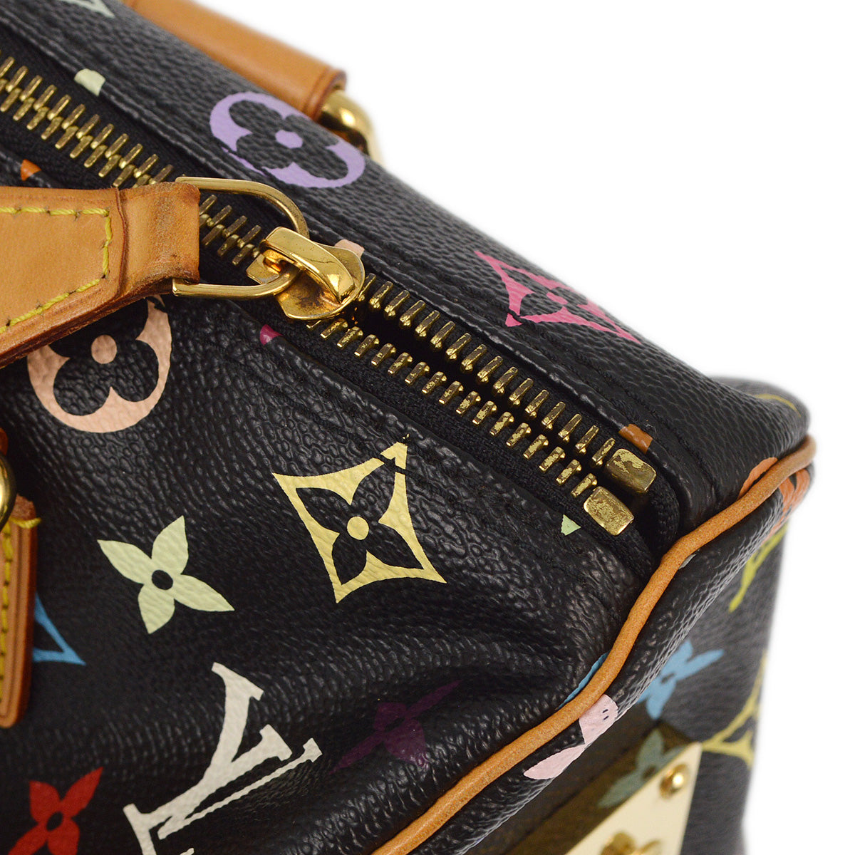 Louis Vuitton 2010 Black Monogram Multicolor Speedy 30 Handbag M92642