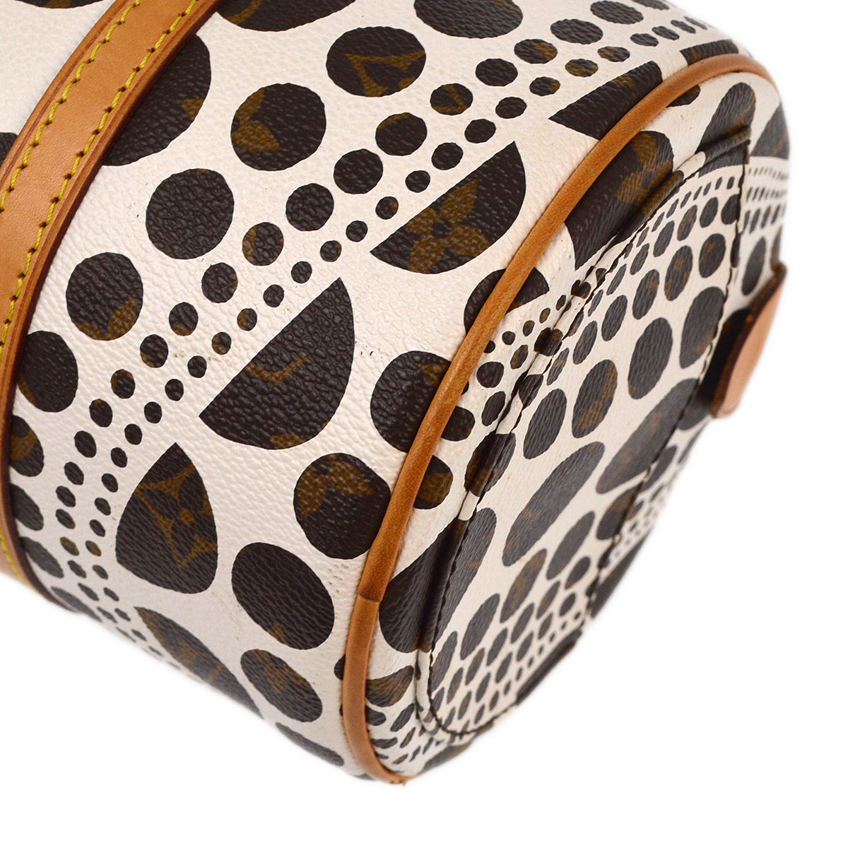 Louis Vuitton 2012 White Pumpkin Dot Papillon GM Handbag M40687