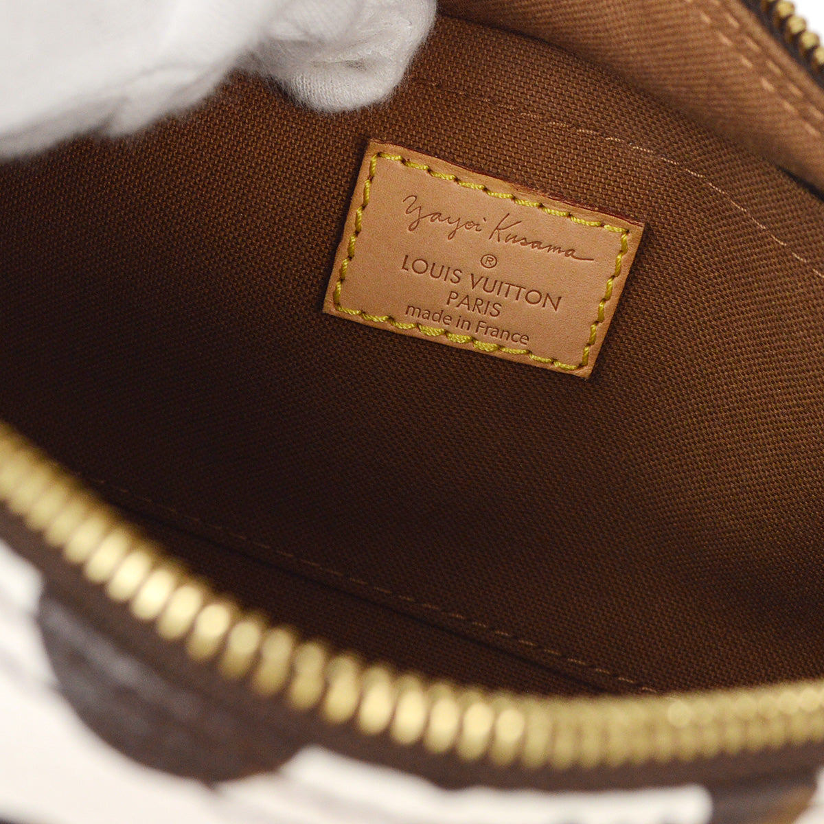 Louis Vuitton 2012 White Pumpkin Dot Papillon GM Handbag M40687
