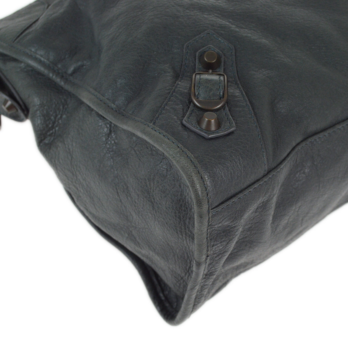 Balenciaga Gray Sheepskin Giant City Handbag
