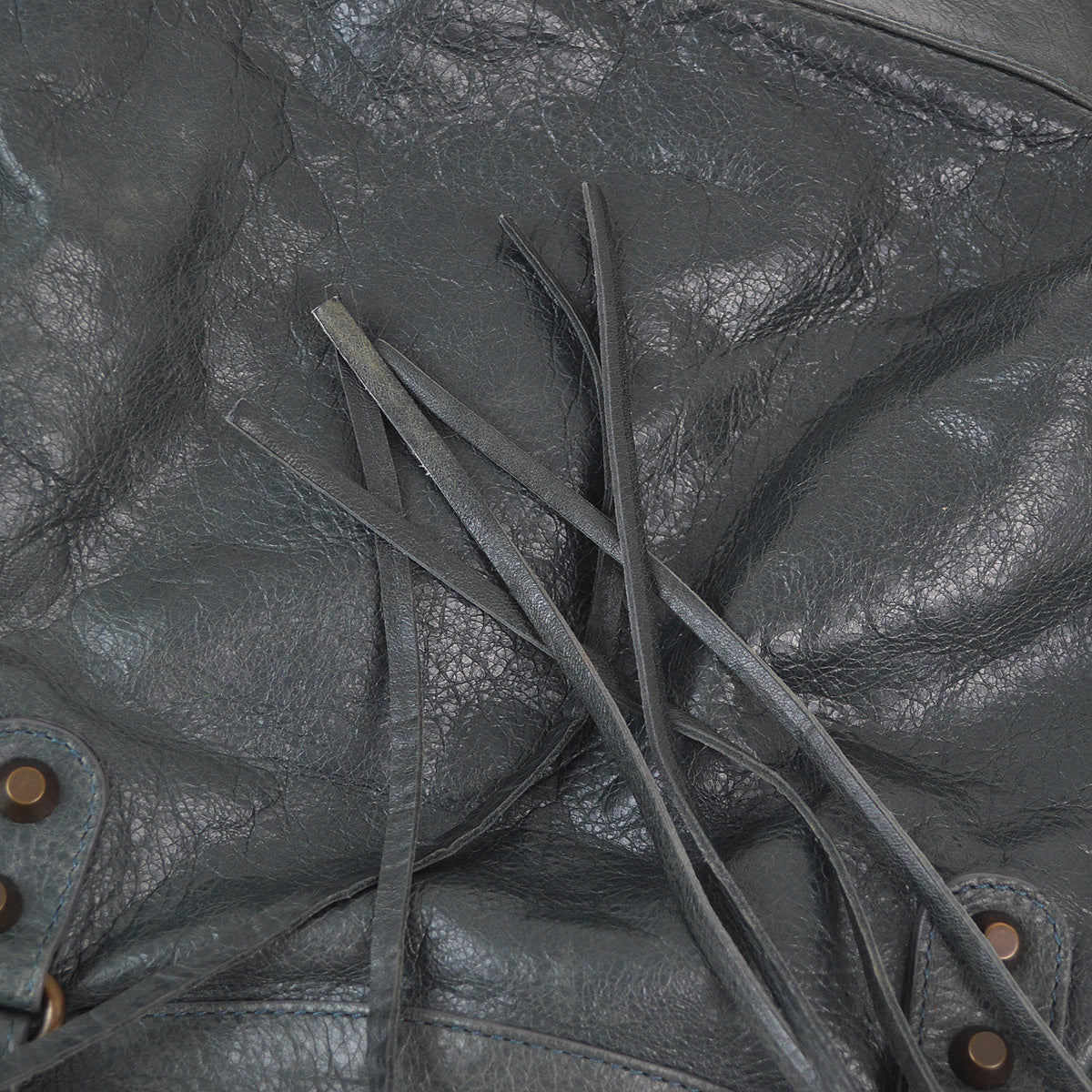 Balenciaga Gray Sheepskin Giant City Handbag