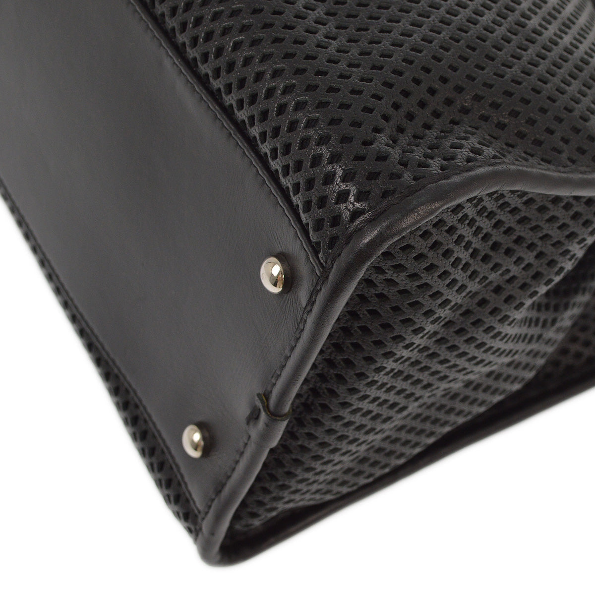 Chanel 2012-2013 Black Perforated Lambskin French Riviera 2way Shoulder Handbag