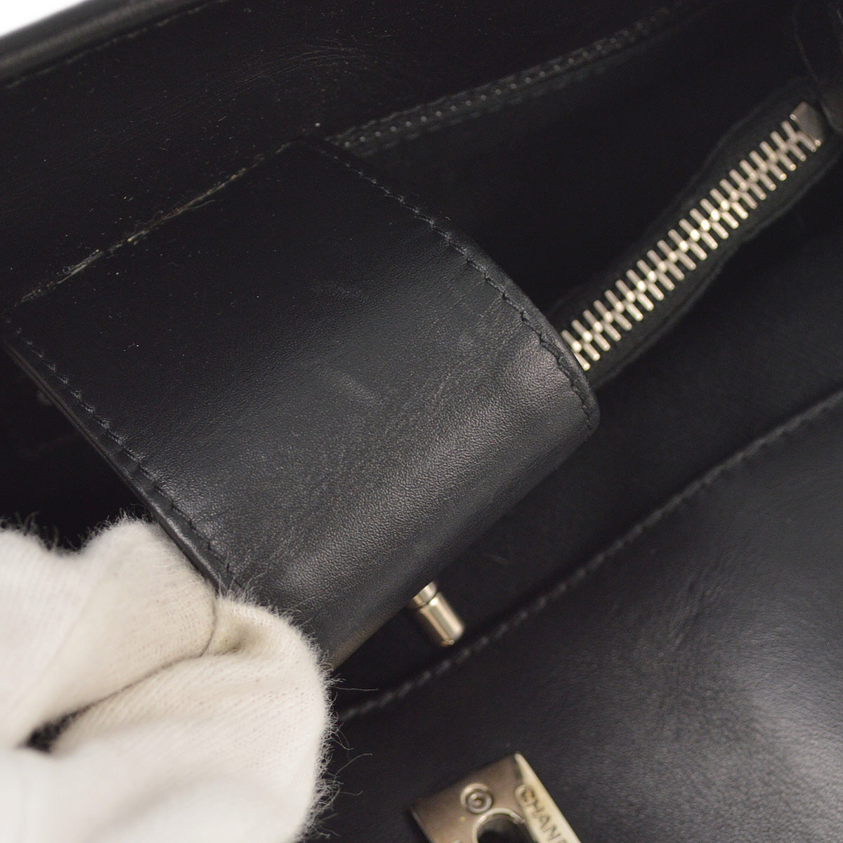 Chanel 2012-2013 Black Perforated Lambskin French Riviera 2way Shoulder Handbag