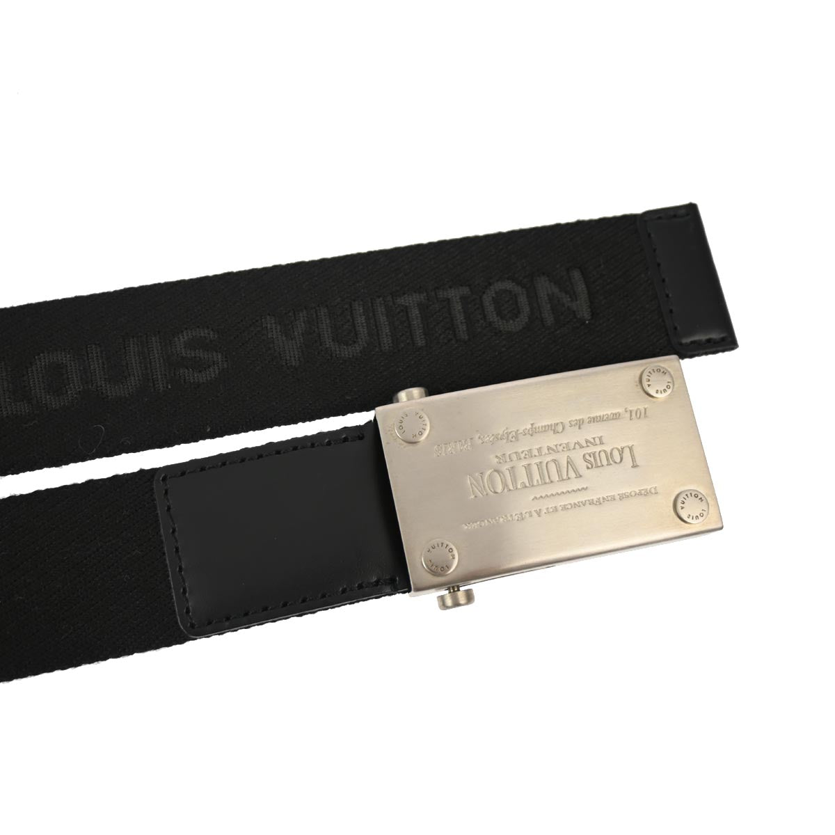 Louis Vuitton 2010 Black Ceinture Buckle Belt M9801 #85/34 Small Good