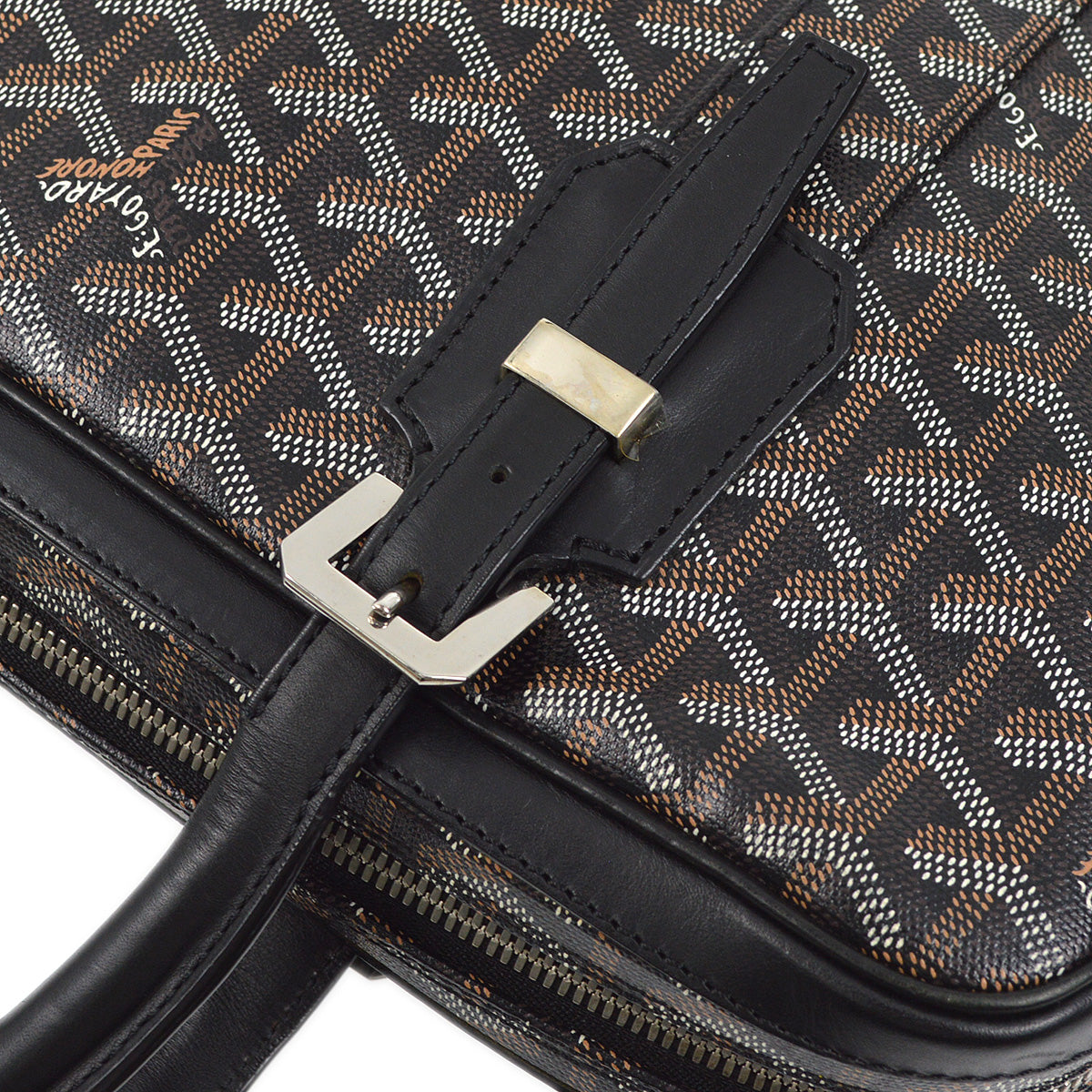 Goyard 2010 Black Diplomat Briefcase Business Handbag