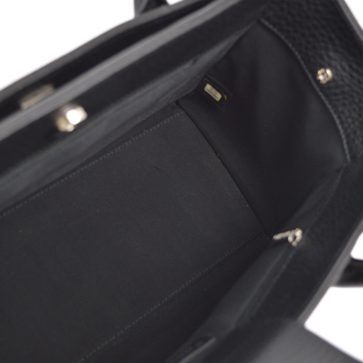 Chanel 2014 Black Calfskin Executive Cerf Tote Shoulder Bag