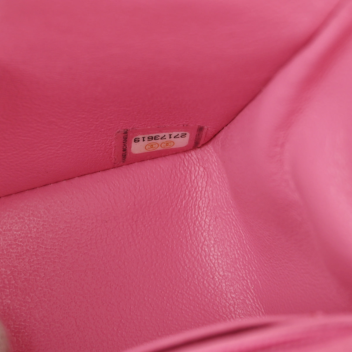Chanel 2019 Pink Lambskin Chevron Single Flap Shoulder Bag