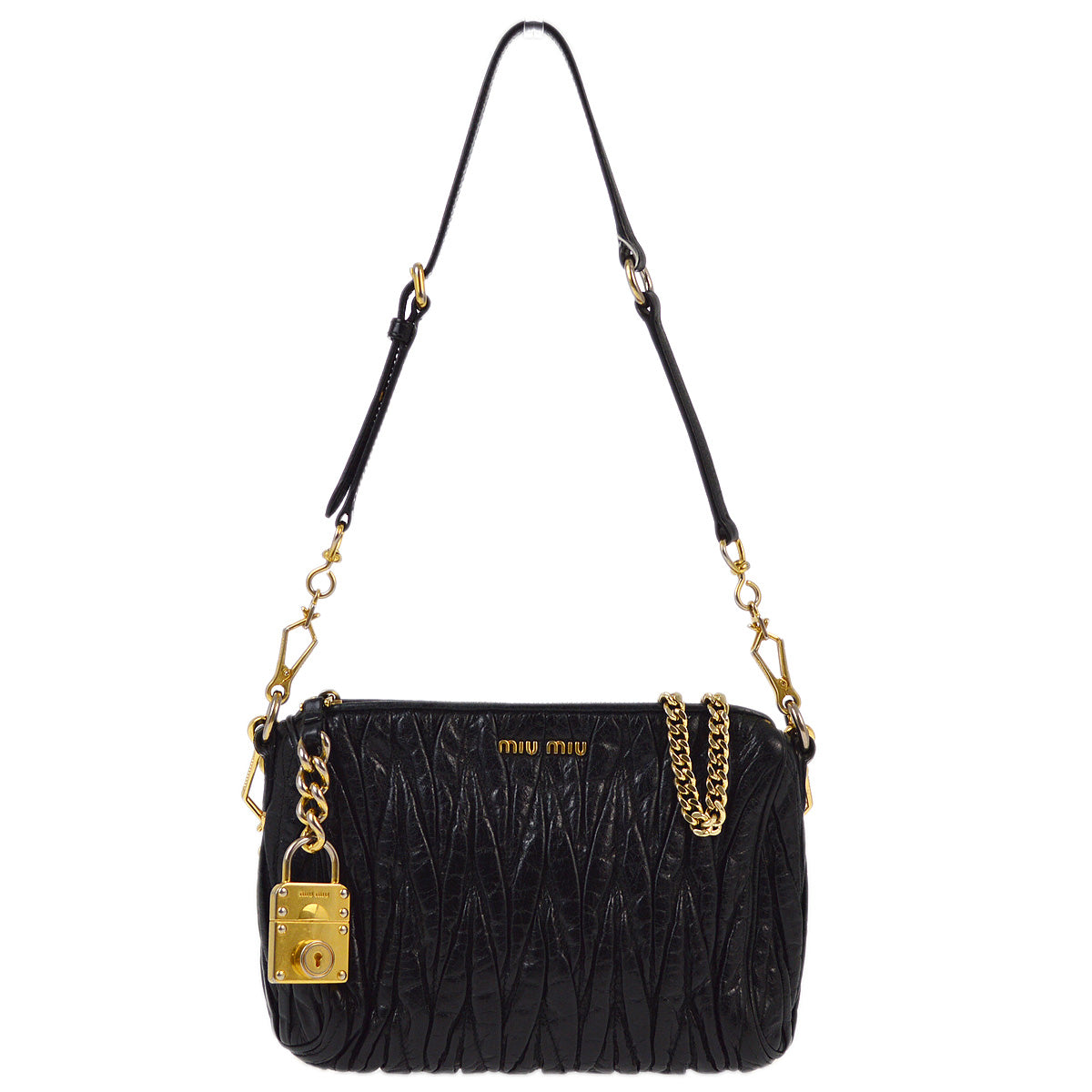 Miu Miu Black 2way Shoulder Handbag