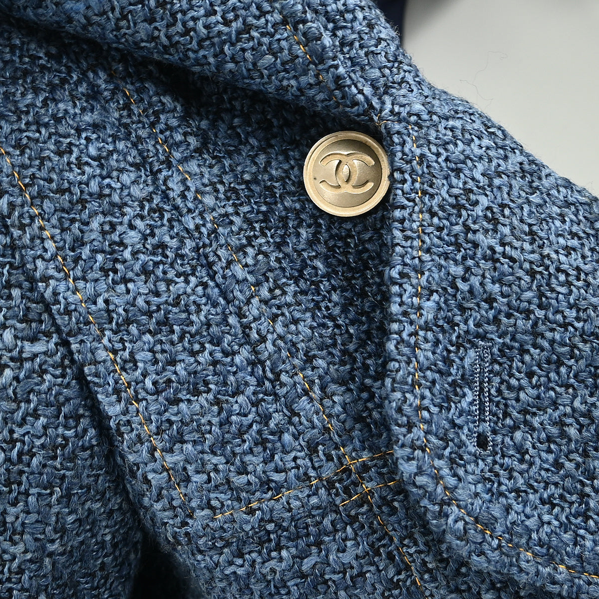 Chanel 2010 Double Breasted Jacket Blue #36