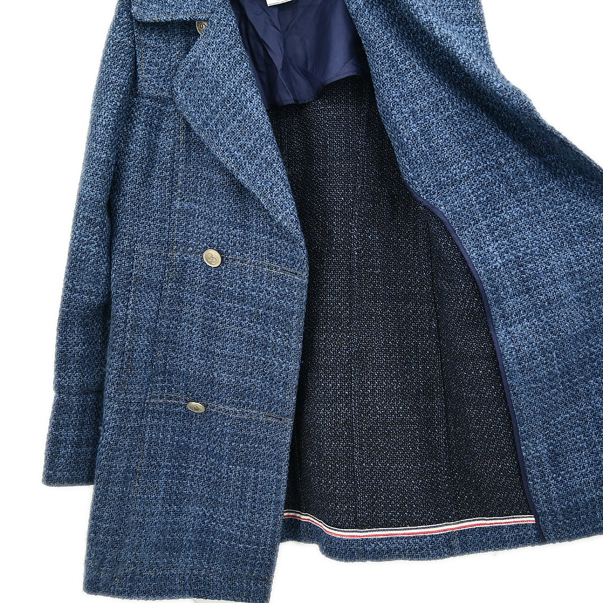 Chanel 2010 Double Breasted Jacket Blue #36