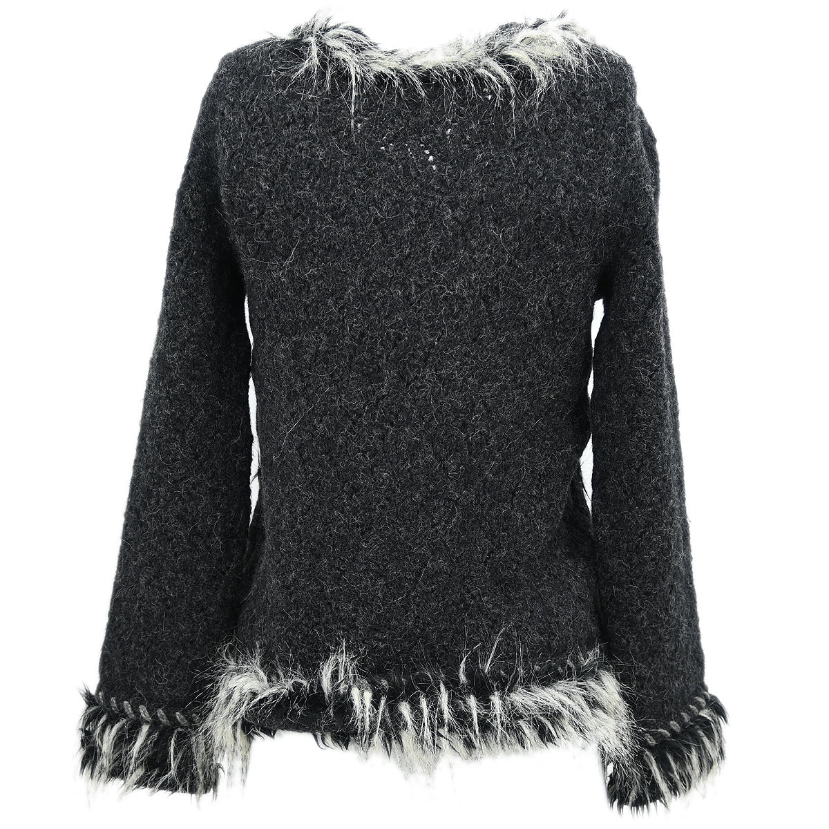 Chanel 2010 Zip Up Cardigan Dark Gray #36