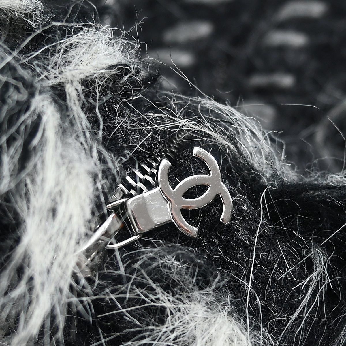 Chanel 2010 Zip Up Cardigan Dark Gray #36