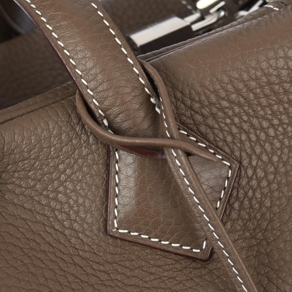 Hermes 2016 Etoupe Taurillon Clemence Victoria 2 35 Business Handbag