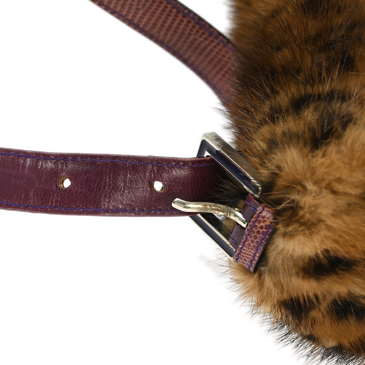 Fendi * Fur Lizard Baguette Handbag