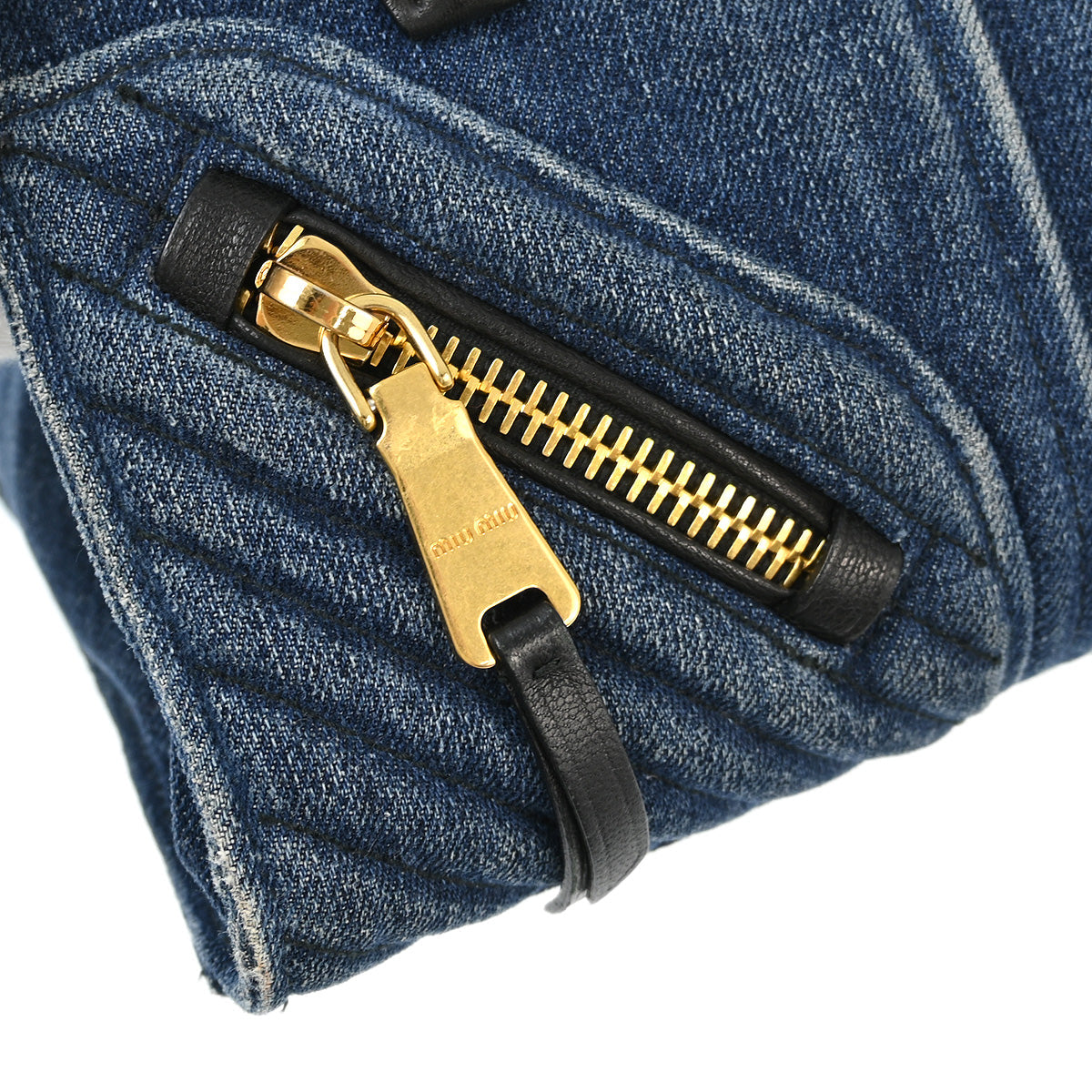 Miu Miu Blue Denim 2way Shoulder Handbag