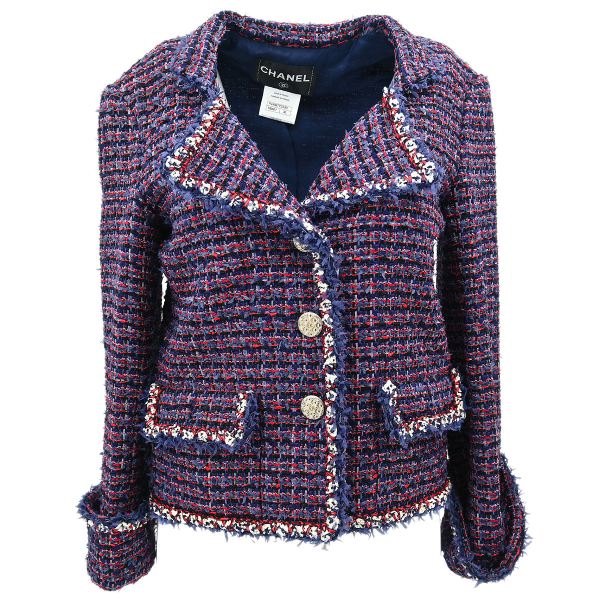 Chanel 2012-2013 Single Breasted Jacket Navy #36