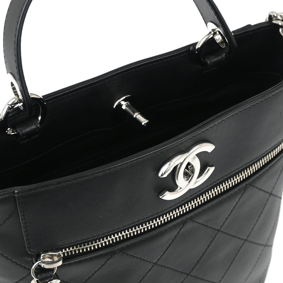 Chanel 2019 Black Lambskin 31 Rue Cambon 2way Bucket Shoulder Handbag