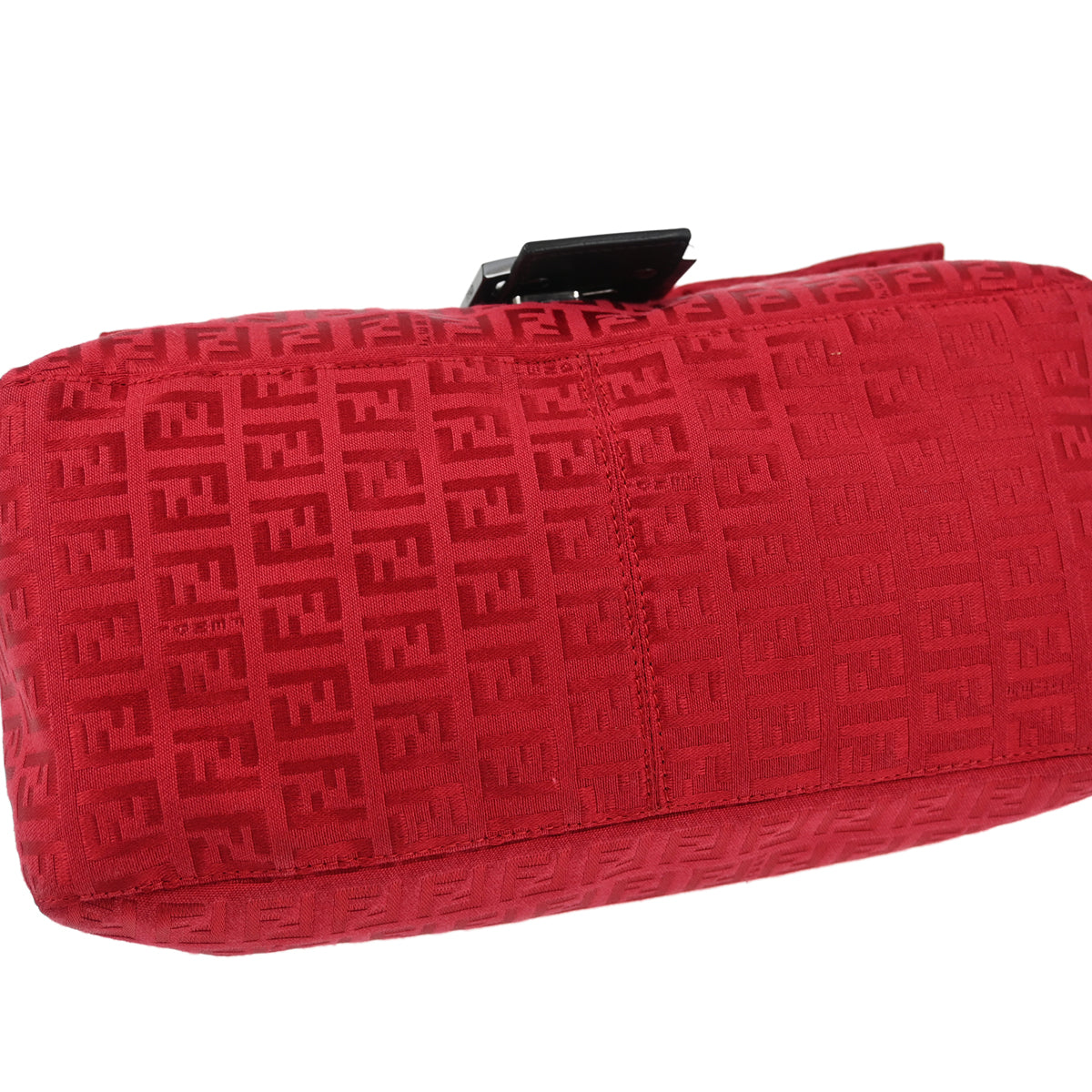 Fendi Red Zucchino Mamma Baguette Handbag