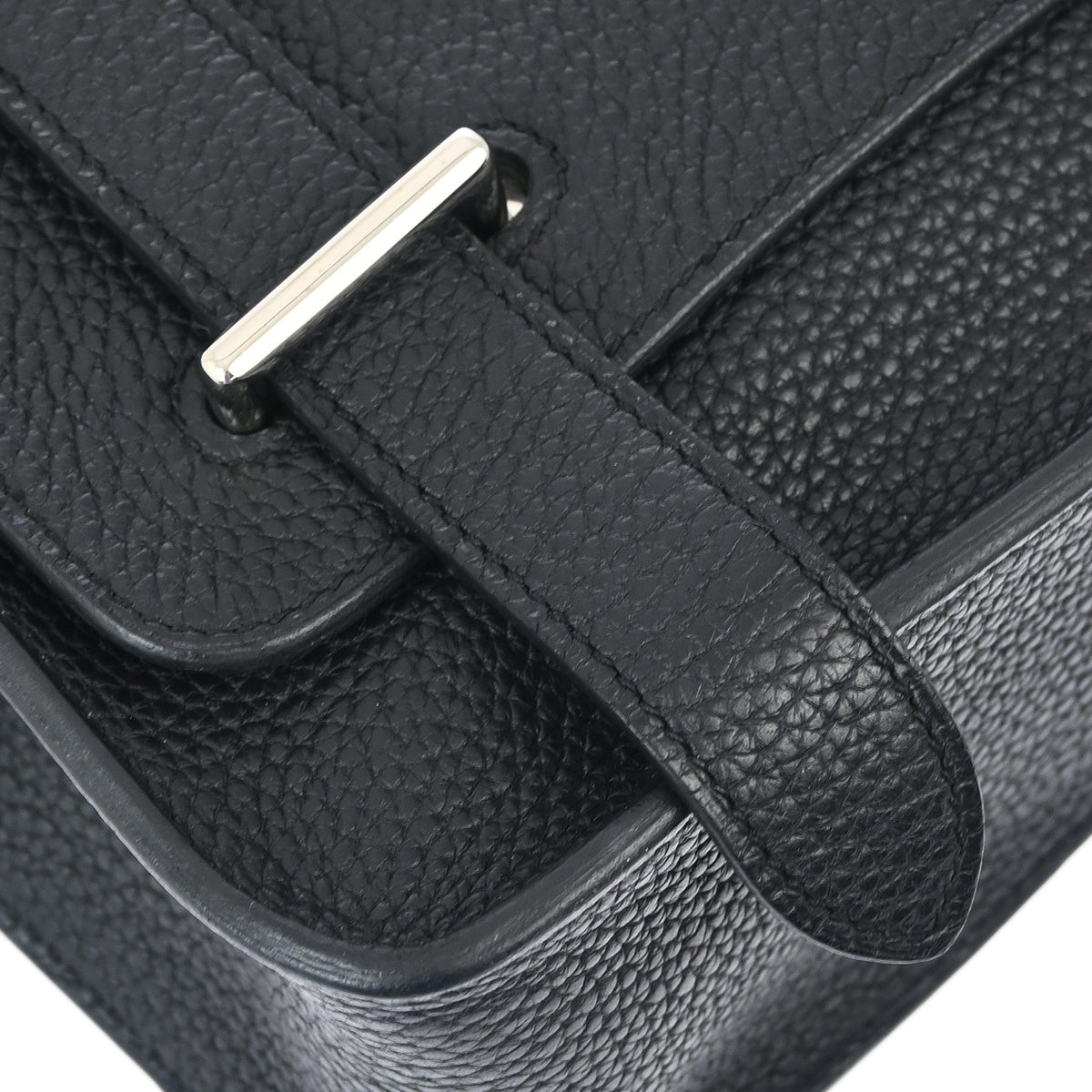 Hermes 2013 Black Taurillon Clemence Steve Caporal 27 Messenger Bag