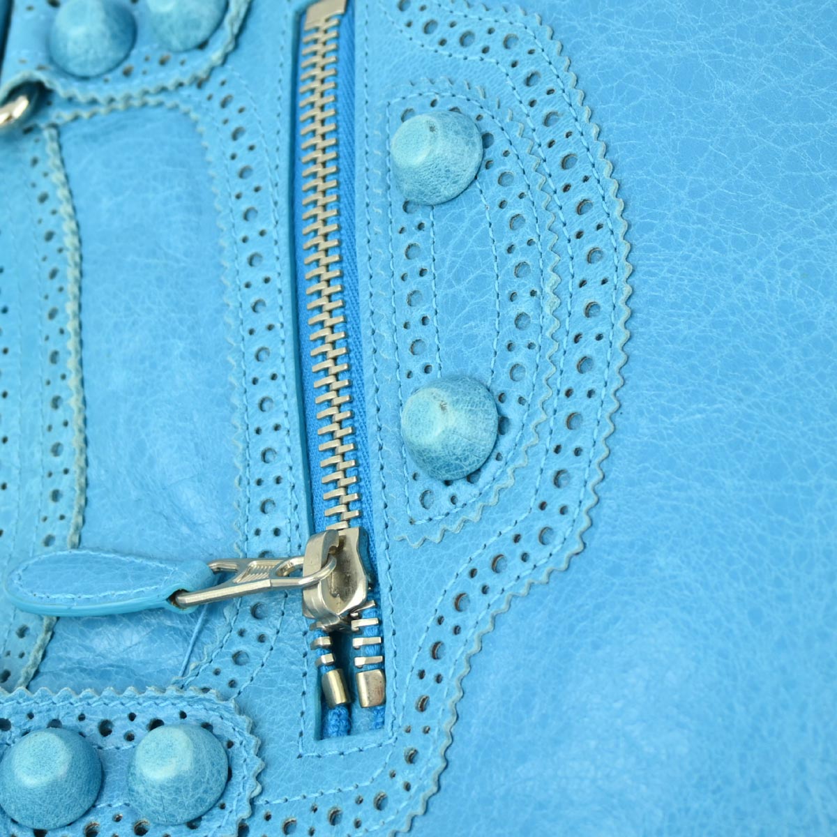 Balenciaga Blue Sheepskin Giant City Handbag