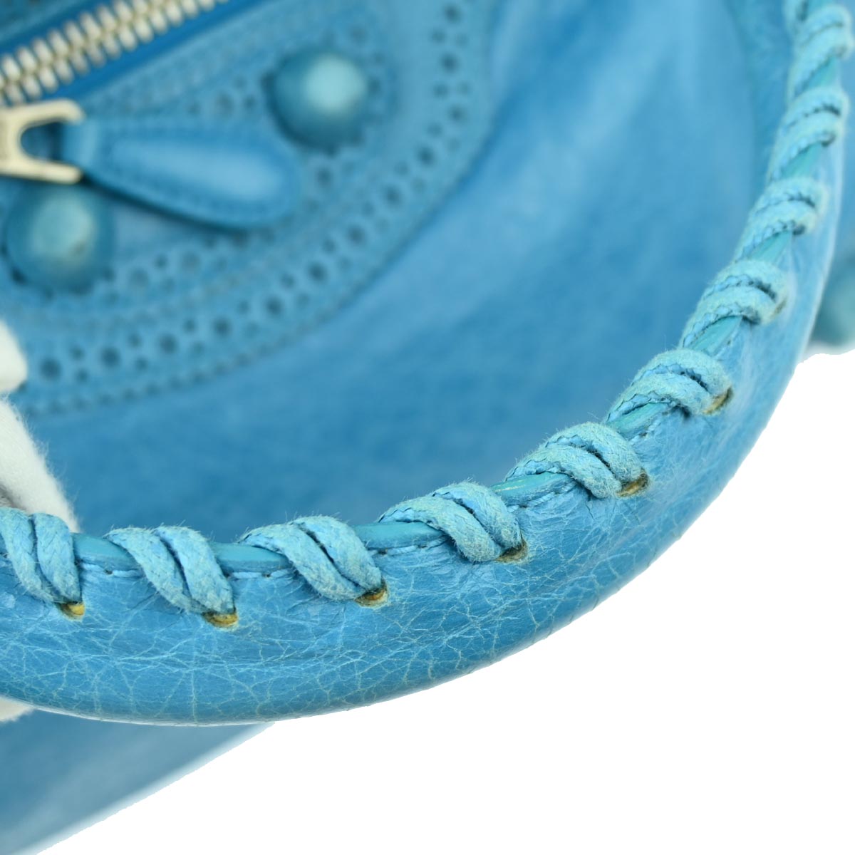 Balenciaga Blue Sheepskin Giant City Handbag