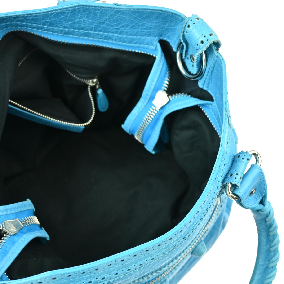 Balenciaga Blue Sheepskin Giant City Handbag