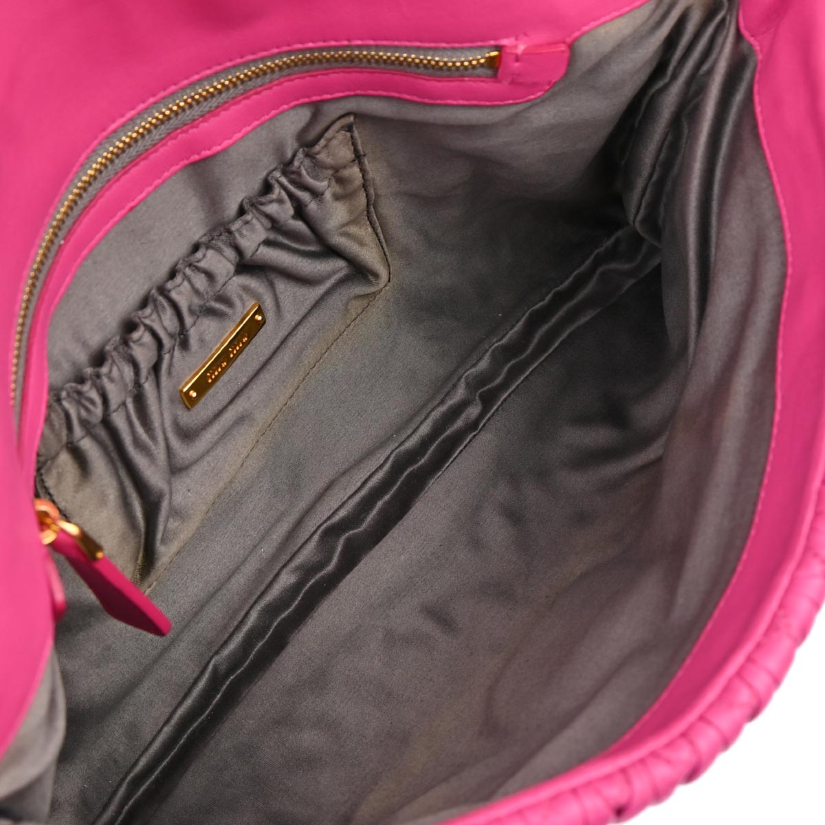Miu Miu Pink Nappa Crystal Handbag