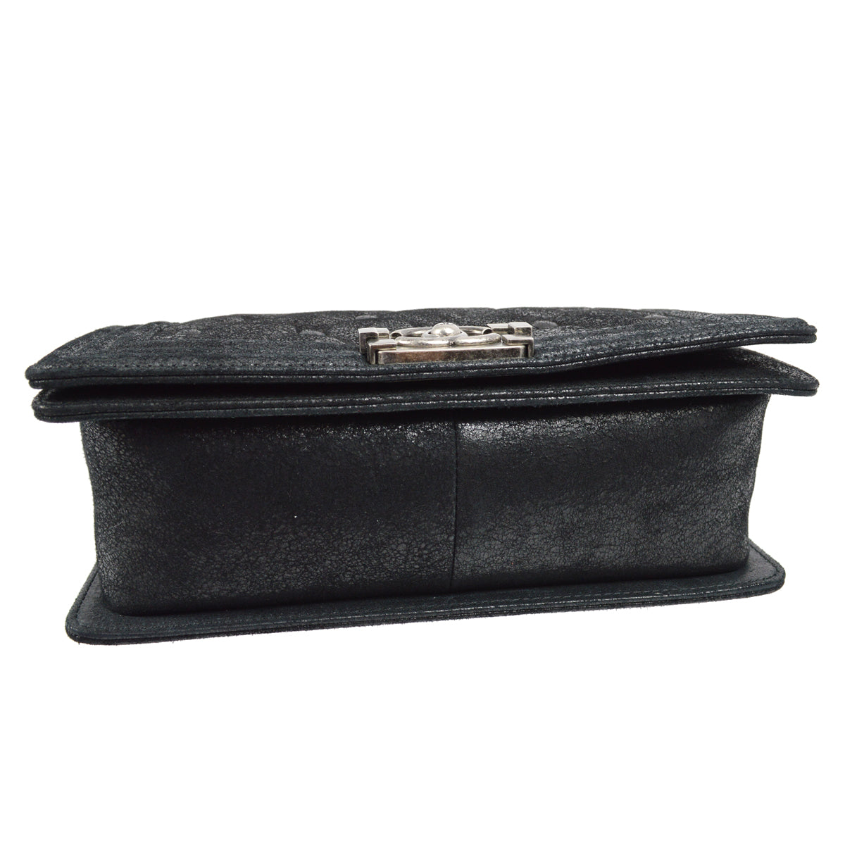 Medium Boy Chanel 2013-2014 Black Medium Double Chain Shoulder Bag