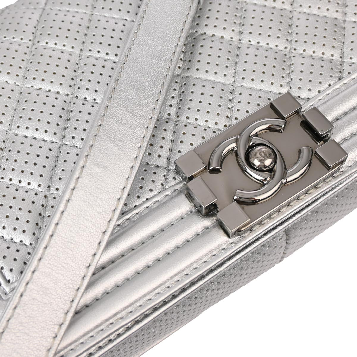 Chanel 2013-2014 Perforated Lambskin Boy Medium