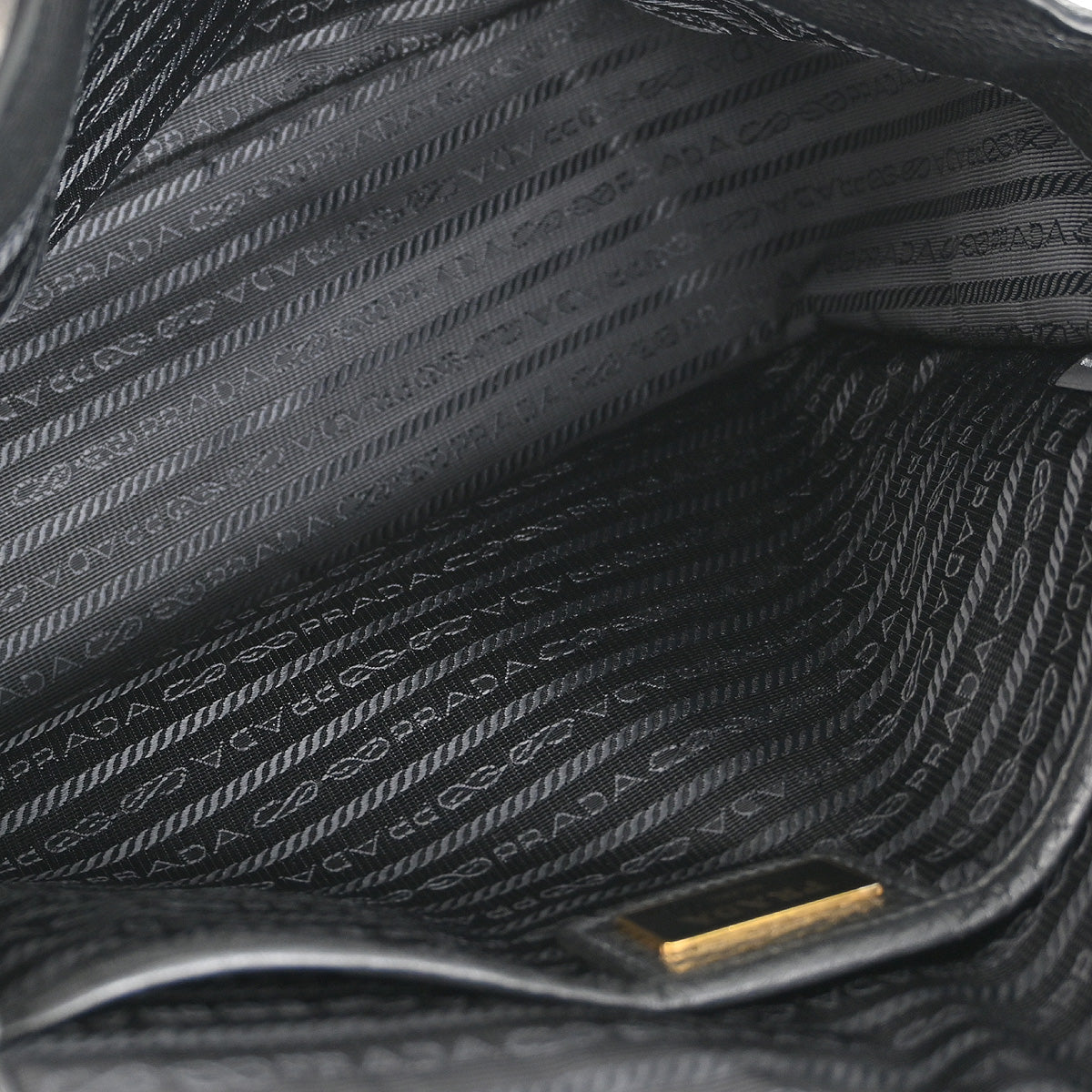 Prada Black Leather Shoulder Bag