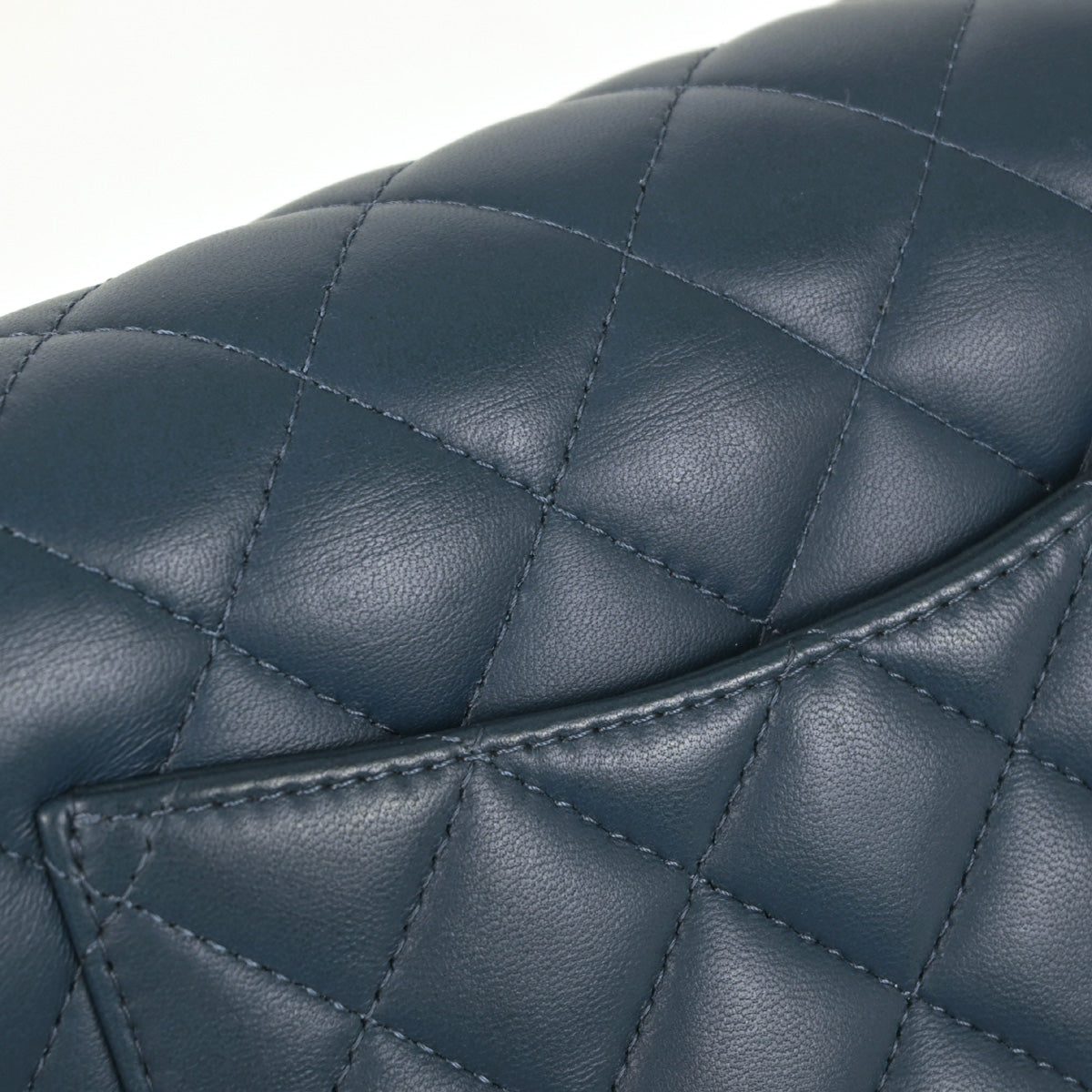 Chanel 2019 Blue Lambskin Classic Single Flap Shoulder Bag