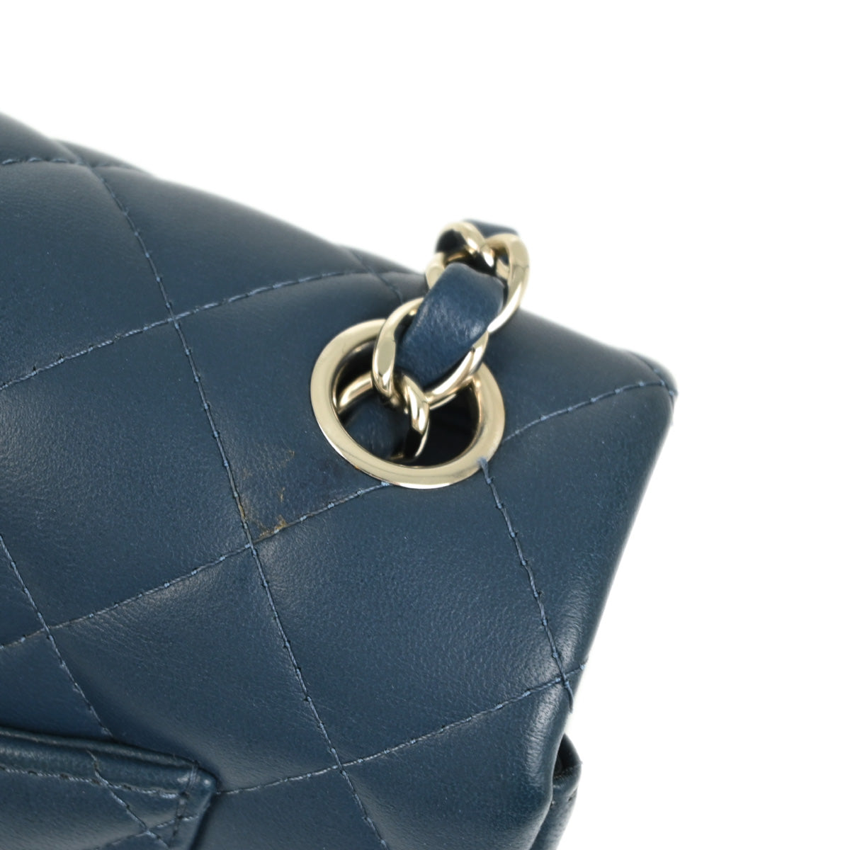 Chanel 2019 Blue Lambskin Classic Single Flap Shoulder Bag