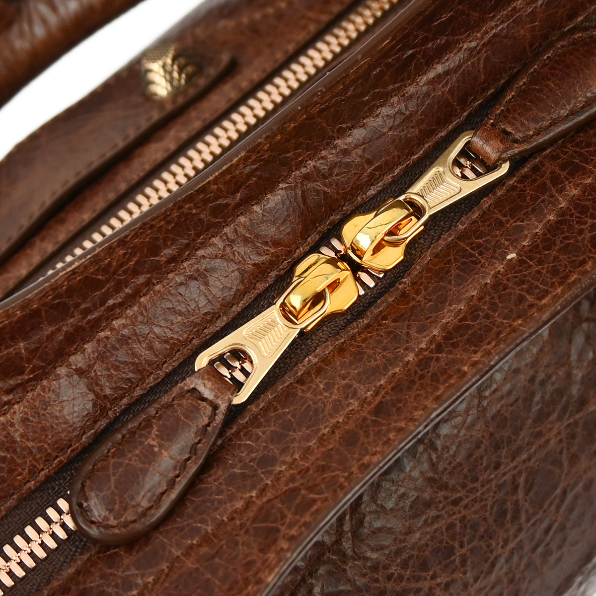 Balenciaga Brown Goatskin Giant Town 2way Shoulder Handbag