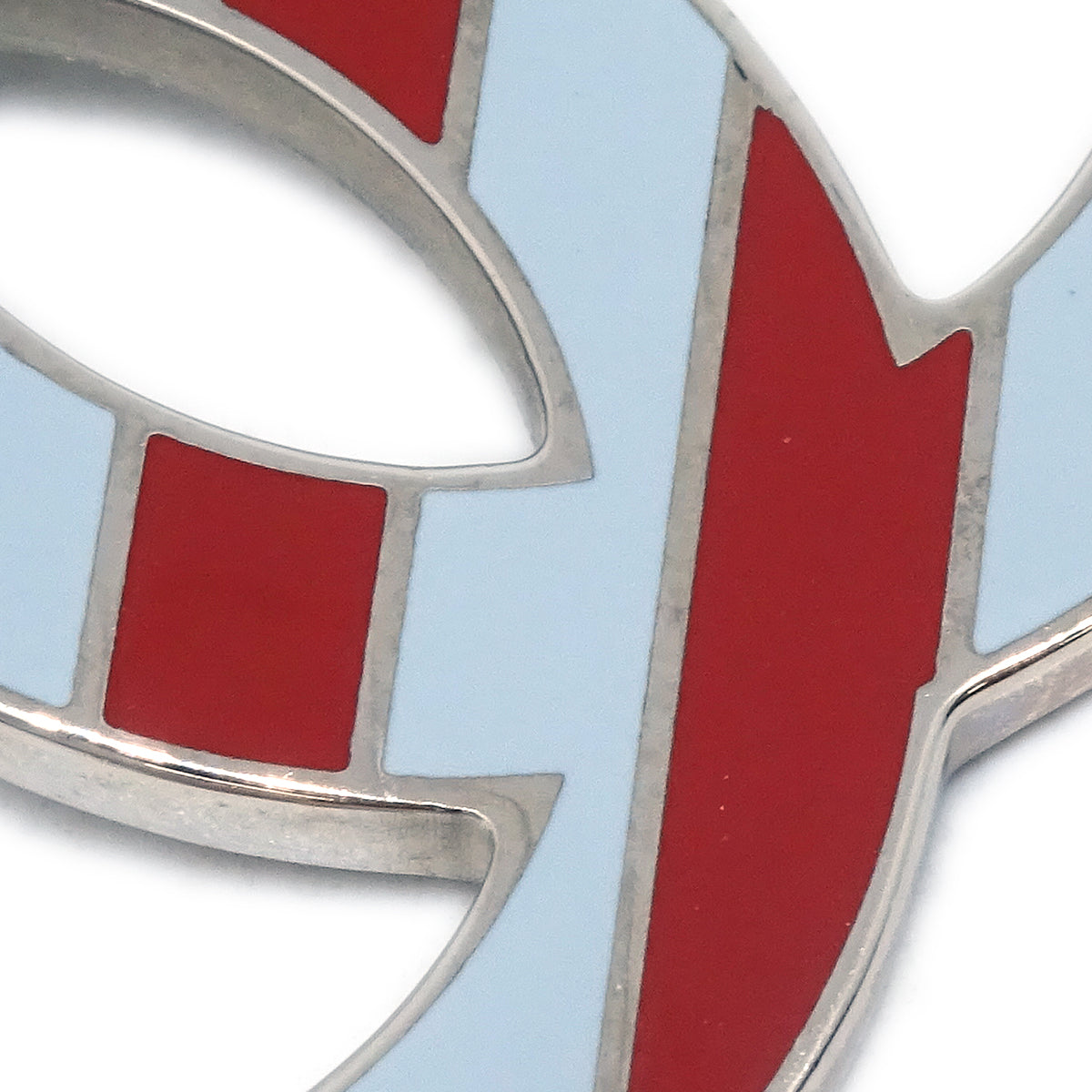 Chanel 2016 CC Brooch Pin Bordeaux Gray 16S