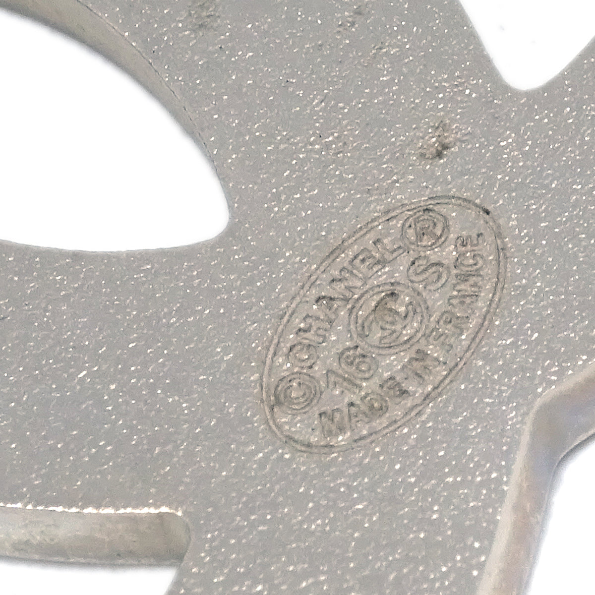 Chanel 2016 CC Brooch Pin Bordeaux Gray 16S