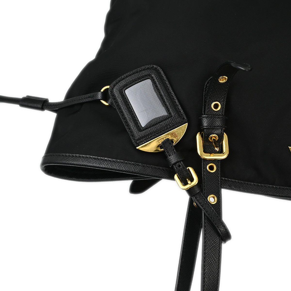 Prada Black Nylon Shoulder Tote Bag