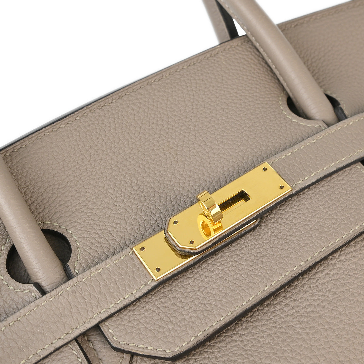 Hermes 2017 Tourterelle Gray Taurillon Clemence Birkin 40 Handbag