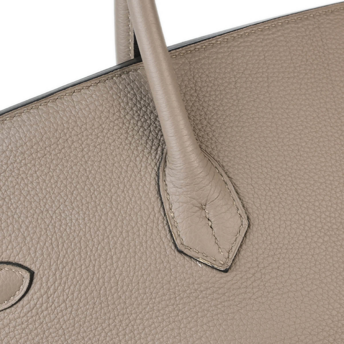 Hermes 2017 Tourterelle Gray Taurillon Clemence Birkin 40 Handbag