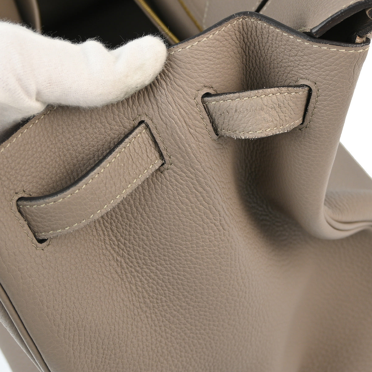 Hermes 2017 Tourterelle Gray Taurillon Clemence Birkin 40 Handbag