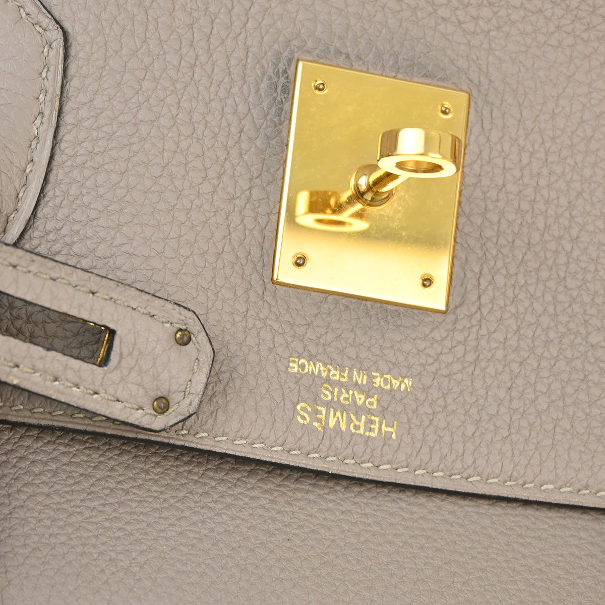 Hermes 2017 Tourterelle Gray Taurillon Clemence Birkin 40 Handbag