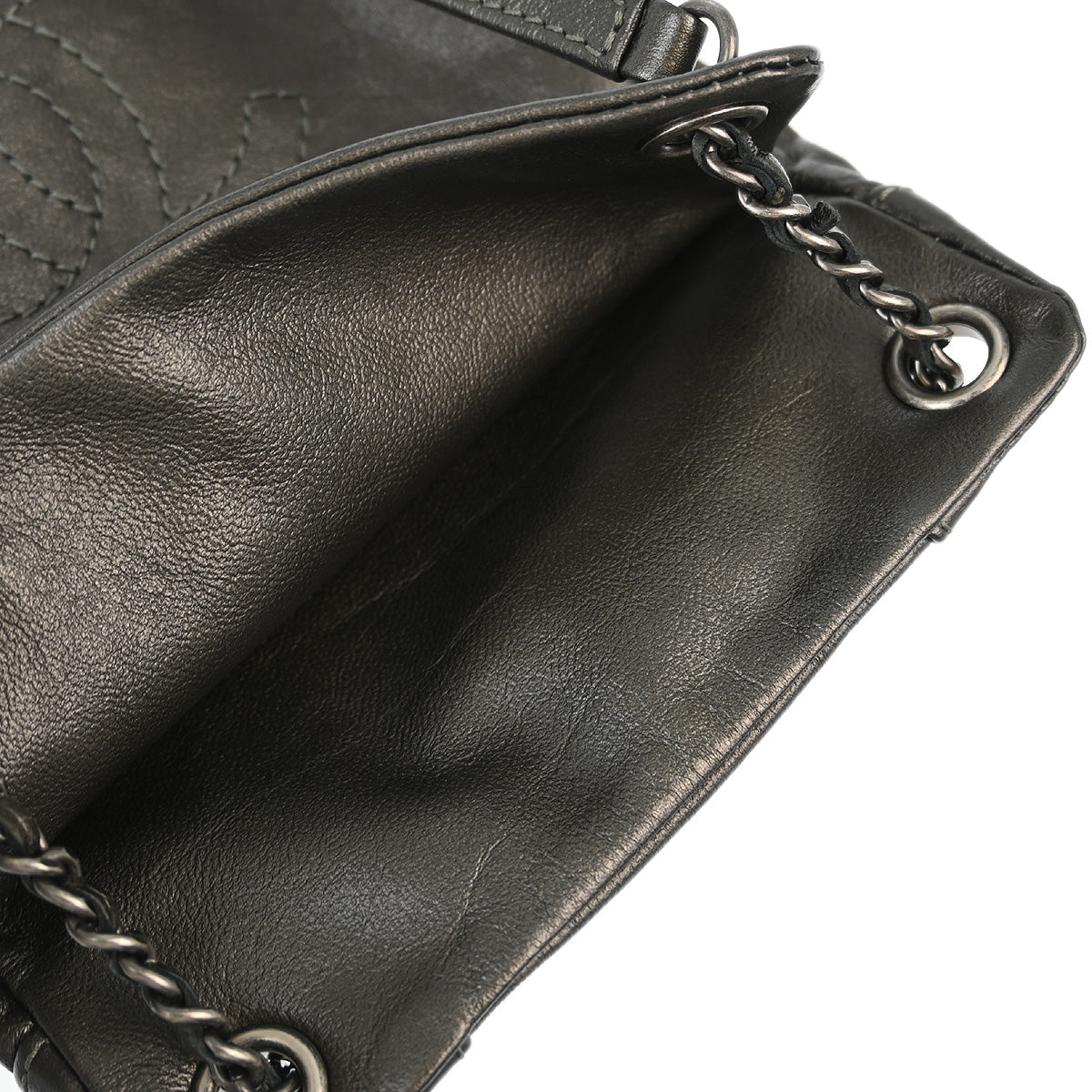 Chanel 2015-2016 Metallic Black Lambskin Backpack