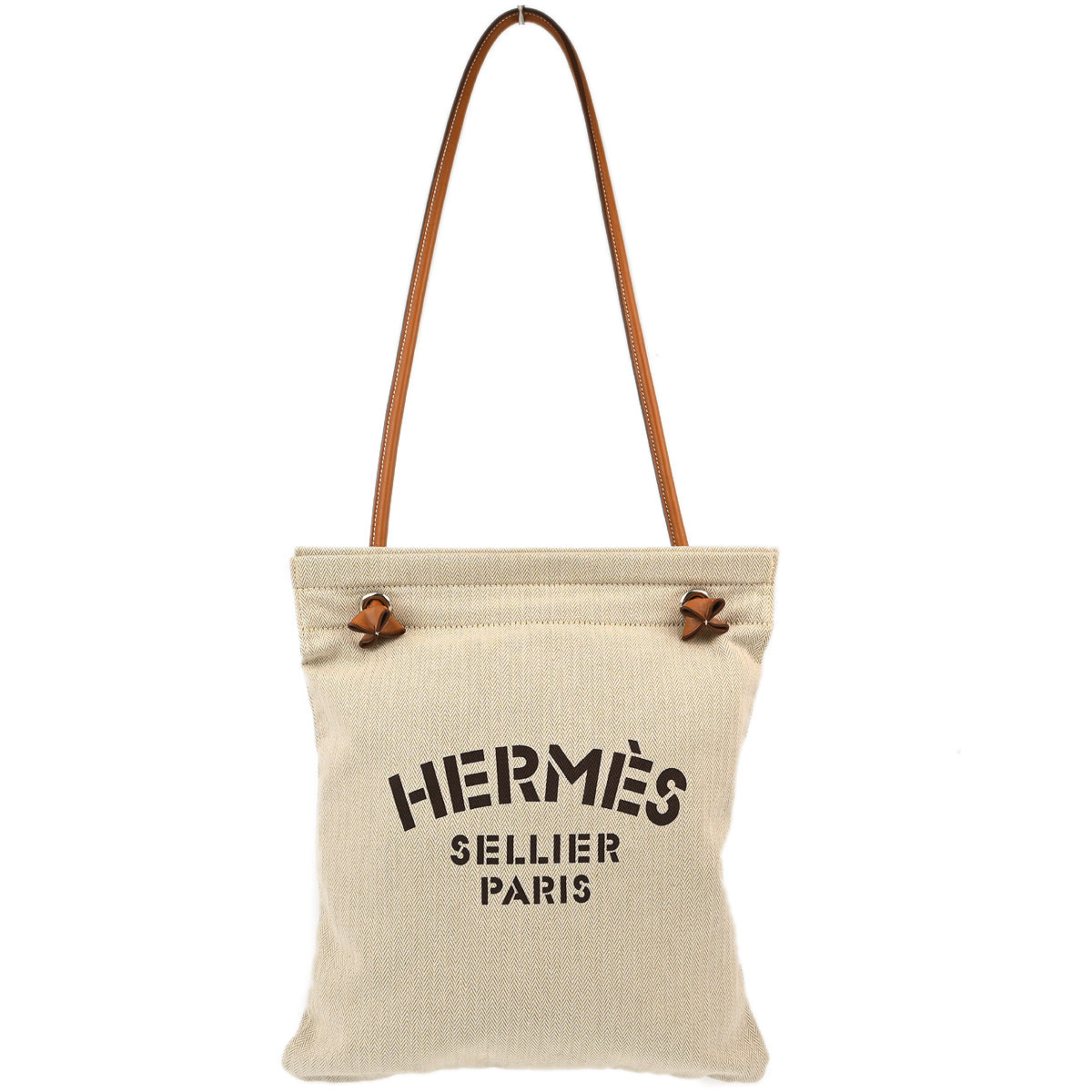 Hermes 2012 Beige Toile Chevrons Aline MM Shoulder Bag